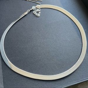 Silver Herringbone Necklace from Free People